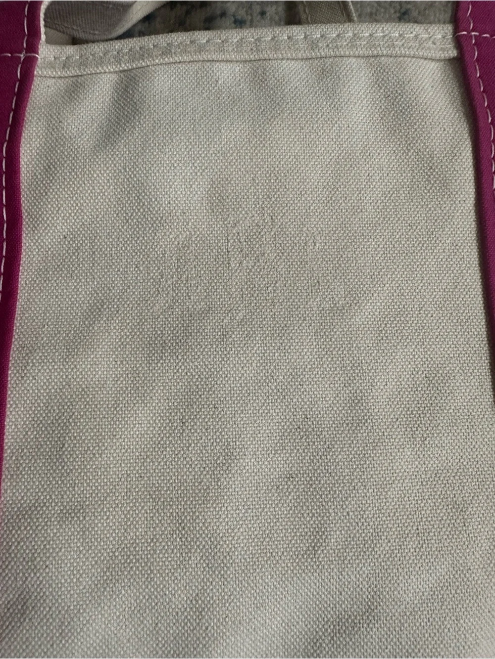 L.L. Bean Boat And Tote Canvas Bag 90's With Zipper vintage pink purple mauve